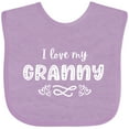thumbnail image 3 of Inktastic I Love My Granny with Hearts Boys or Girls Baby Bib, 3 of 4