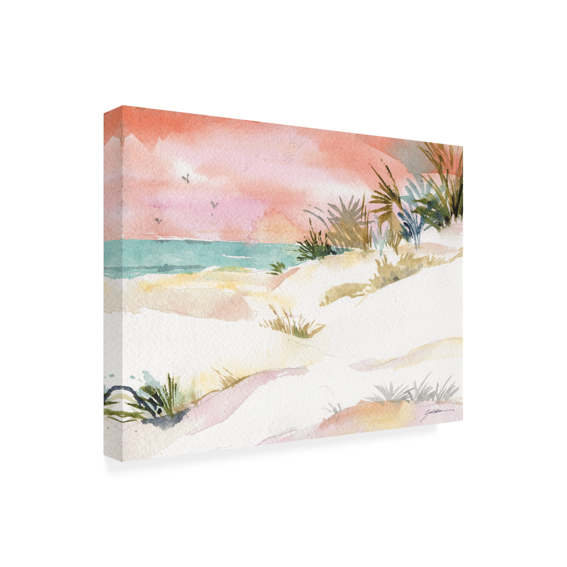 Sheila Golden 'Beachscape 2' Outdoor Canvas