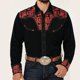thumbnail image 1 of Camisa superior para hombre con estampado tribal occidental, azul, rosa y negro, moda de moda, informal, para fiesta, material de alta calidad, traje nuevo 2024, 1 of 6