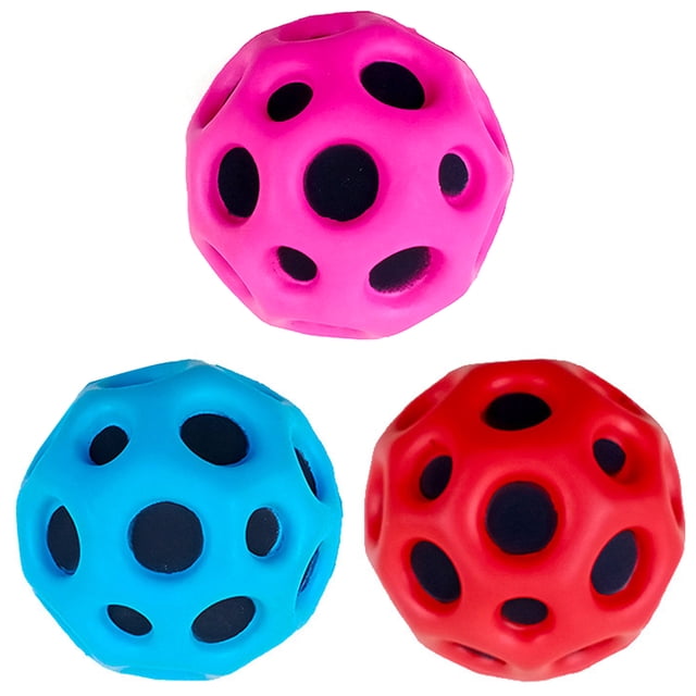 Bola de destello alto con agujero de rebote, pelota suave para niños, regalos de cumpleaños, juguetes de playa al aire libre