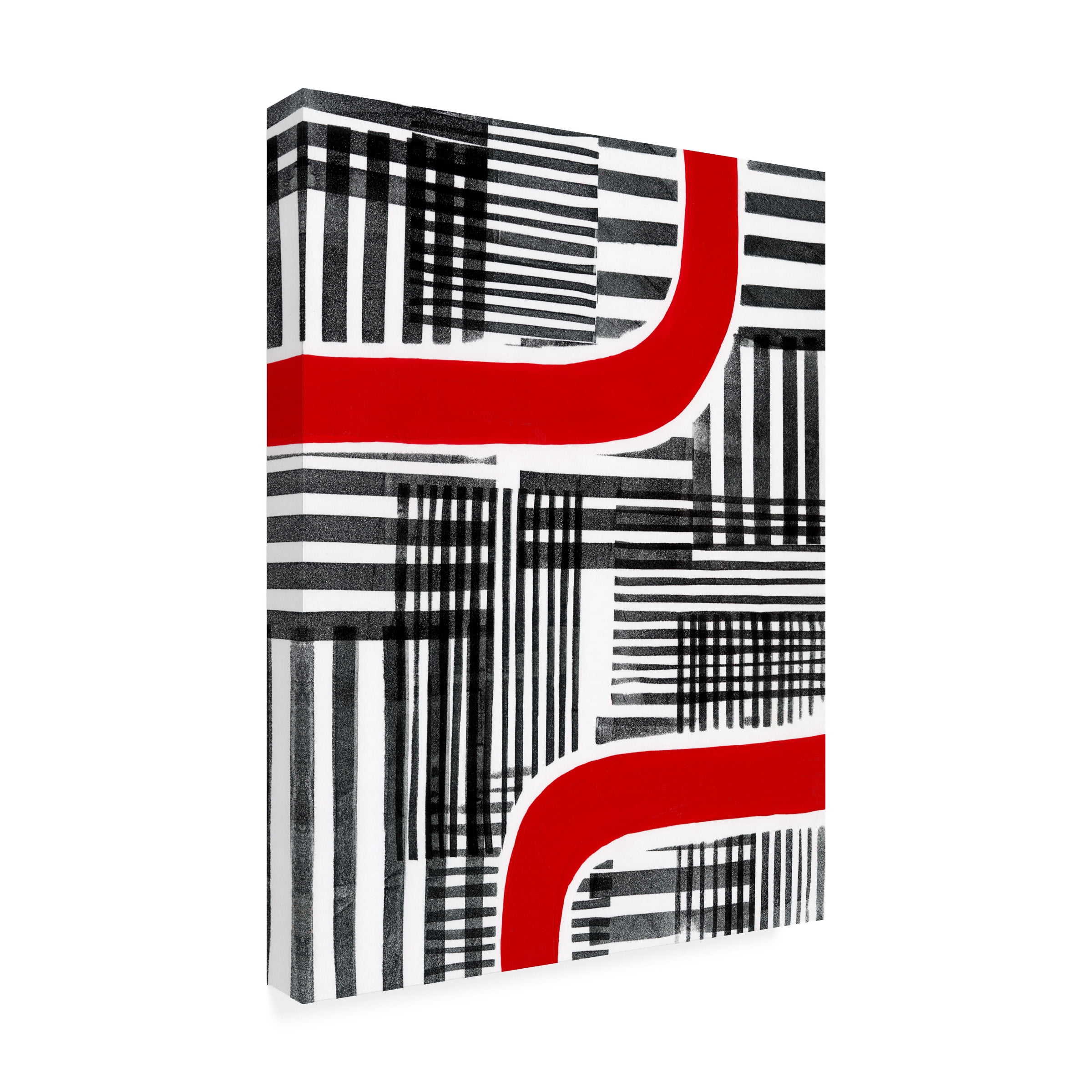 Regina Moore 'Red Interrupted II' Canvas Art