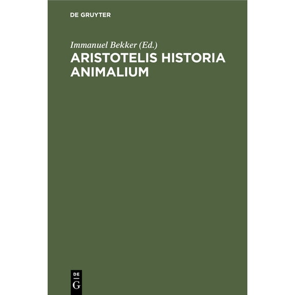 Aristotelis Historia Animalium, (Hardcover)