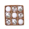 thumbnail image 3 of Bola colgante de Navidad de 6 cm de diámetro, adorno para árbol de Navidad, decoración para el hogar, bola de copo de nieve, adorno de gota blanca, 3 of 5