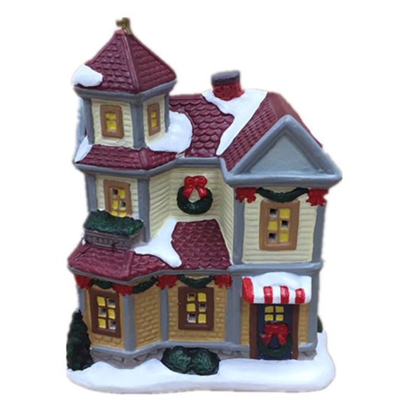 Décoration de Noël mini maison à toit brun Import-Creative Design