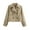 Khaki, variant on Cropped Trench Coat for Women, Yigetop Women's Long Sleeve Cropped Trench Coat Lapel Collar Belted Jacket Lightweight Outerwear Crop Jackets for Women Khaki L