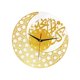 thumbnail image 1 of Reloj de pared de acrílico de 30 cm para decoración de Eid Ramadan, silencioso y con caracteres árabes. Dorado, 1 of 9