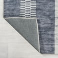 thumbnail image 6 of JONATHAN Y WASHABLE 2 x 8 Runner Rug, Vichy Geometric Striped - Slate Gray/Ivory, WSH122C-28, 6 of 9