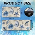 thumbnail image 2 of Ocean Theme Seashell Starfish Nautical Decorative Kitchen Rugs and Mats Set of 2, Kitchen Mats for Home Kitchen Decor 17"x47"+17"x30", 2 of 6