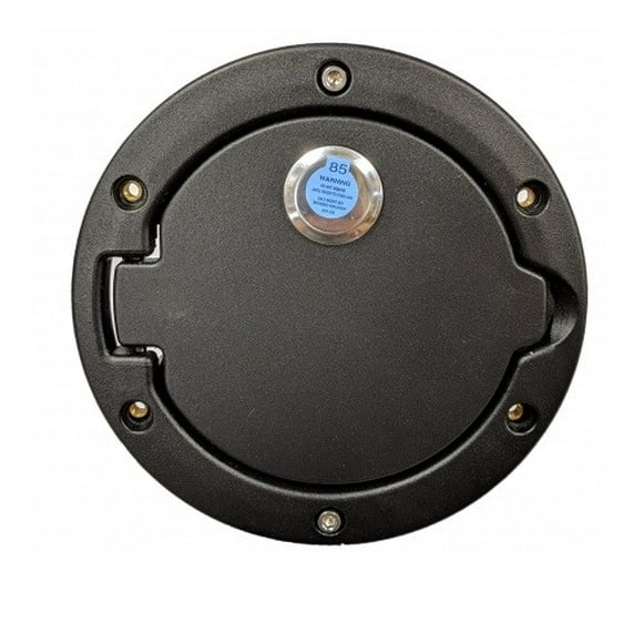 Convient 2007-2018 Jeep Wrangler JK Pop & Lock Porte de Carburant PL3000 Anneau Riveté; Anneau Noir et Porte; Verrouillage avec Boulon Technologie Codée