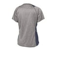 thumbnail image 6 of Sport-Tek Ladies Heather Colorblock Contender V Neck Tee-M (Vintage Heather/ True Navy), 6 of 6
