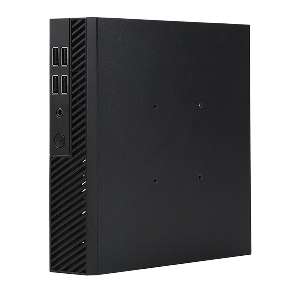 2X DX01 Thin Mini ITX Desktop Computer Chassis Thin Half Height Computer Chassis Portable Desktop Computer Case,2 x Chassis,Black