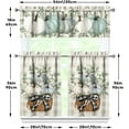 thumbnail image 5 of Fall Thanksgiving Pumpkin Kitchen Curtains Valances and Tiers 3 Piece Set,Eucalyptus Buffalo Plaid Rod Pocket Kitchen Curtain over Sink Window,Farmhouse Cafe Curtains for Autumn Decor 36 Inch (Blue), 5 of 6