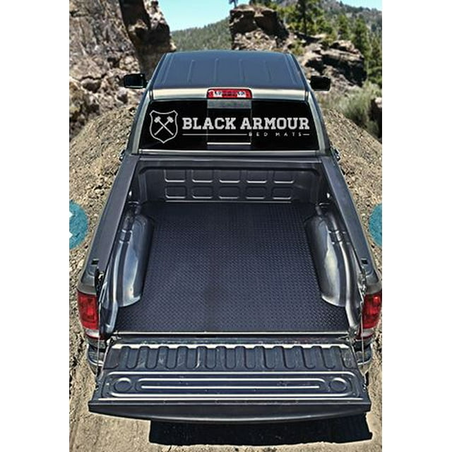 Black Armour (Northwest Rubber) CTM04-FORD-SBOX- Bed Mat Direct Fit; Without Raised Edges; Black; Rubber; Tailgate Mat Not Included