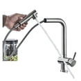 thumbnail image 1 of Brushed Nickel Kitchen Faucet, Cold Hot Water Mixer Crane Tap, Sprayer Stream Rotation Sink Tapware Wash For Kitchen Pull Out ,Versatile Features, 1 of 7