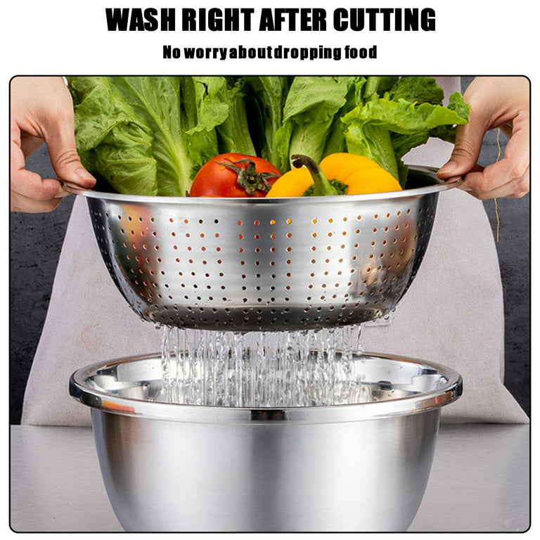 22 in 1 Vegetable Chopper with Colander Basket and Container Multifunctional  Manual Julienne Grater Mandoline Slicer Cutter - AliExpress