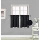thumbnail image 1 of Juego de 2 cortinas opacas de lujo R16 con bolsillo para barra, ideales para cocina, restaurante, baño, guardería, con cenefa de ladrillo, de bajo consumo energético, tamaño: 76 cm de ancho x 61 cm, 1 of 1
