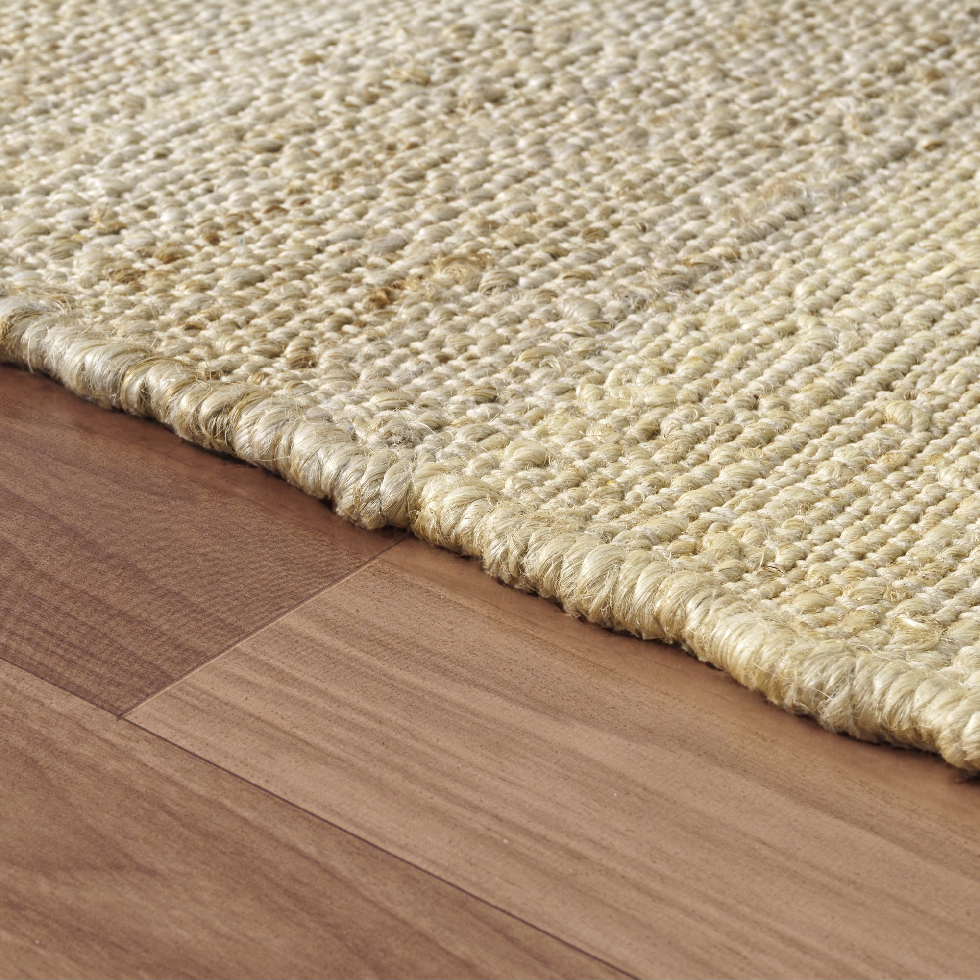 Ox Bay Chelsea Abstract Modern Hand-Woven Jute Indoor Area Rug, Natural/Ivory, 7'9" x 9'9"