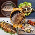 thumbnail image 3 of ORUYROP 2 Pcs Panier à Poisson, Panier à Poisson Portable en Acier Inoxydable avec Poignée en Bois Outil de Barbecue Extérieur pour Rôtir le Poisson, Légumes, Crevettes, 3 of 7