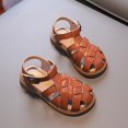 thumbnail image 5 of Binhe Girls Sandals Toddler Little Kid Closed toe T Strap Flats Dress Sandals Summer Shoes with Comfortable Sandals and Light for Toddler, 5 of 7