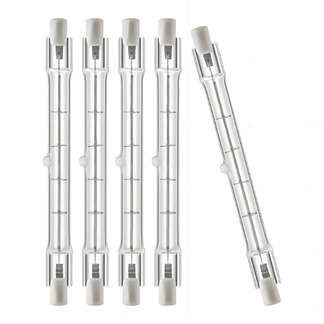 Lámpara de tubo de cuarzo con reflector de filamento de doble extremo de 5 piezas, reflector de tubo halógeno de doble extremo, tubo de calefacción regulable