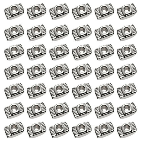 

120Pcs European T Nuts M5 T Lock Nuts Hammer Head Mounting Nuts (Silver)