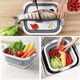 thumbnail image 4 of Tabla de cortar plegable 3 en 1 con lavaverduras y escurridor | Fregadero de cocina portátil multifunción para preparar alimentos | Paquete de 2 tablas de cortar plegables, 4 of 6