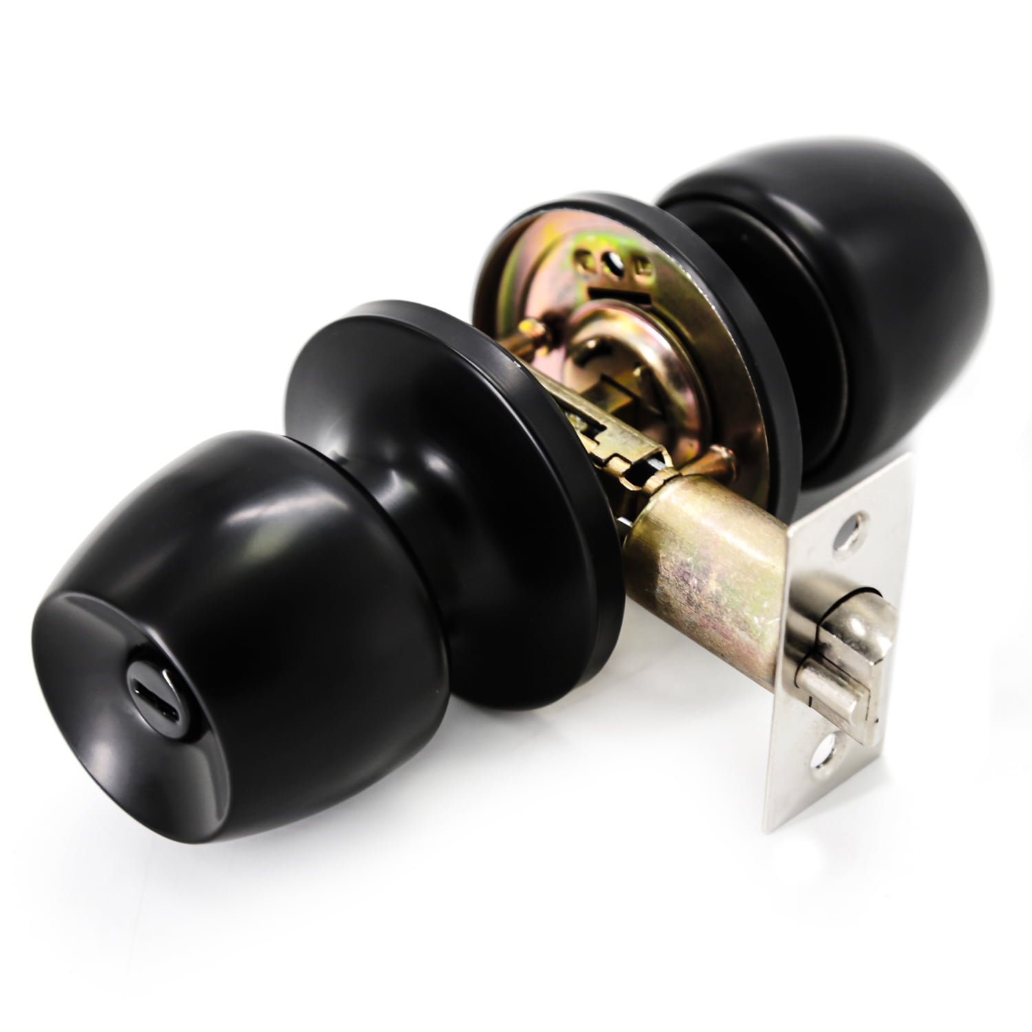 Villar Home Designs Door Knob Versa Black Privacy 4 Pack