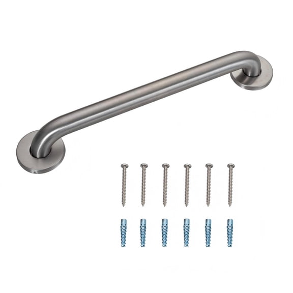 Joyrain ADA 500 lb Heavy Duty Grab Bar, 304 Stainless Steel Anti-Slip Wall Mount, 12-36 inch, Concealed Screws for Bathroom Toilet(Brushed, 12")
