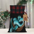 thumbnail image 5 of Wukai Blue Viper Snake Print Christmas Burlap Bags,Drawstring Christmas Burlap Goody Gift Candy Bags Xmas Burlap Treat Bags for Candy Wrapper Xmas Party Favors-Black, 5 of 8