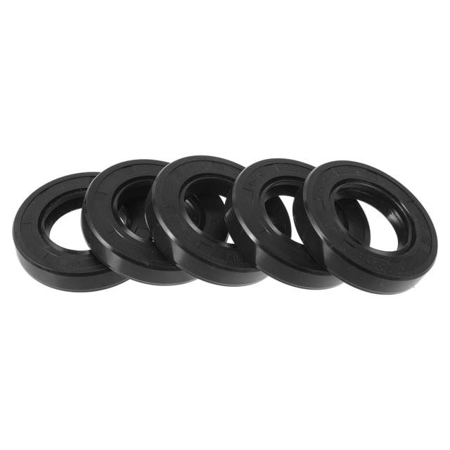 Sello de aceite universal Unique Bargains TC de doble labio con resorte de acero, sello de eje rotativo 35x62x12mm, alta presión, caucho NBR negro, 5 piezas