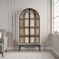 thumbnail image 6 of Veria China Cabinet, 2 Glass Door Arch Frame, Whitewash Wood, 83 Inch, 6 of 6