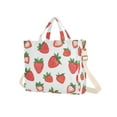 thumbnail image 7 of FORMRS Womens Corduroy Tote Bag Crossbody Shoulder Handbag with Pocket, Strawberry, 7 of 7