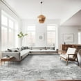 thumbnail image 6 of YOUFORTONG Washable 9x12 Abstract Area Rug, Ultra Soft Thin Large Indoor Carpet, Non-Slip Stain Resistant Floor Mat for Living Room Bedroom Home Decor,Grey, 6 of 8