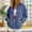 A22 Navy, variant on Trikvn Women's Snap Button Varsity Jacket Long Sleeve Drop Shoulder Baseball Coats Sweatshirts with Pockets Casual Fall Fashion Trendy Outerwear Streetwear