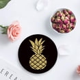thumbnail image 4 of FMSHPON Pineapple Set of 6 Round Coaster for Drinks, Absorbent Ceramic Stone Coasters Cup Mat with Cork Base for Home Kitchen Room Coffee Table Bar Decor, 4 of 6