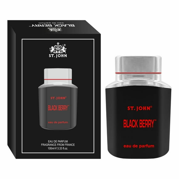 St. John Black Berry Eau De Parfum For Men 100ml, 3.4 Fl.oz. | Smell Irresistible Upto 24 Hours - Long Lasting Fragrance For Boys | Fruity, Floral & Fresh Notes - Date Night Fragrance