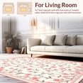 thumbnail image 2 of ODIKA 4'x6' Machine Washable Non-Slip Area Rug, Whimsical Dainty Flower Sprays with Tiny Buds and Flowing Stems High Traffic Rug, Pink, 218928, 2 of 7