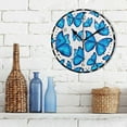 thumbnail image 3 of GZHJMY Blue Butterflies Wall Clock, Silent Non Ticking 10 Inch Battery Operated Wall Clocks, Easy to Read Clock for Home Kitchen Living Room Bathroom Office Decor, 3 of 6