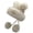 Beige, variant on Women Pom Pom Knit Trapper Hat Bear Ear Winter Beanie With Ear Flaps Plush Lined Cold Weather Hat For Outdoor Activities Beige One Size