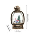 thumbnail image 3 of SLYNSHome Christmas Snow Globe Lantern Decorations Xmas Gifts,Vintage Glittering Night Light Holiday Party Gifts - Brown, 3 of 7