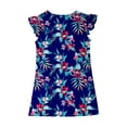 thumbnail image 6 of Kmdttou Toddler Girls Dress Summer Ruffle Sleeve Sundress Outfit For Kids 4-14T, 6 of 8