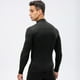 thumbnail image 3 of Sudadera de manga larga con cuello cálido para entrenamiento deportivo, ajustada, elástica y muy elástica, con forro polar, para otoño e invierno para hombre, 3 of 5