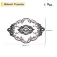 thumbnail image 2 of Uxcell 4Pack 12x17-in Retro Lace Placemat Oval French Crochet Doilies Coasters Black/Pink, 2 of 7