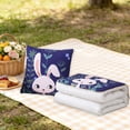 thumbnail image 4 of Sofa Pillow Covers 2 In 1 Convertible Pillow Quilt Multifunctional Polyester 40X40 Cm for Car Home Office, 4 of 7