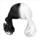 thumbnail image 2 of Pelucas con Flequillo Longitud del Hombro Peluca Ondulada para Mujer Peluca Corta y Rizada para Mujer (Blanco y Negro), 2 of 9