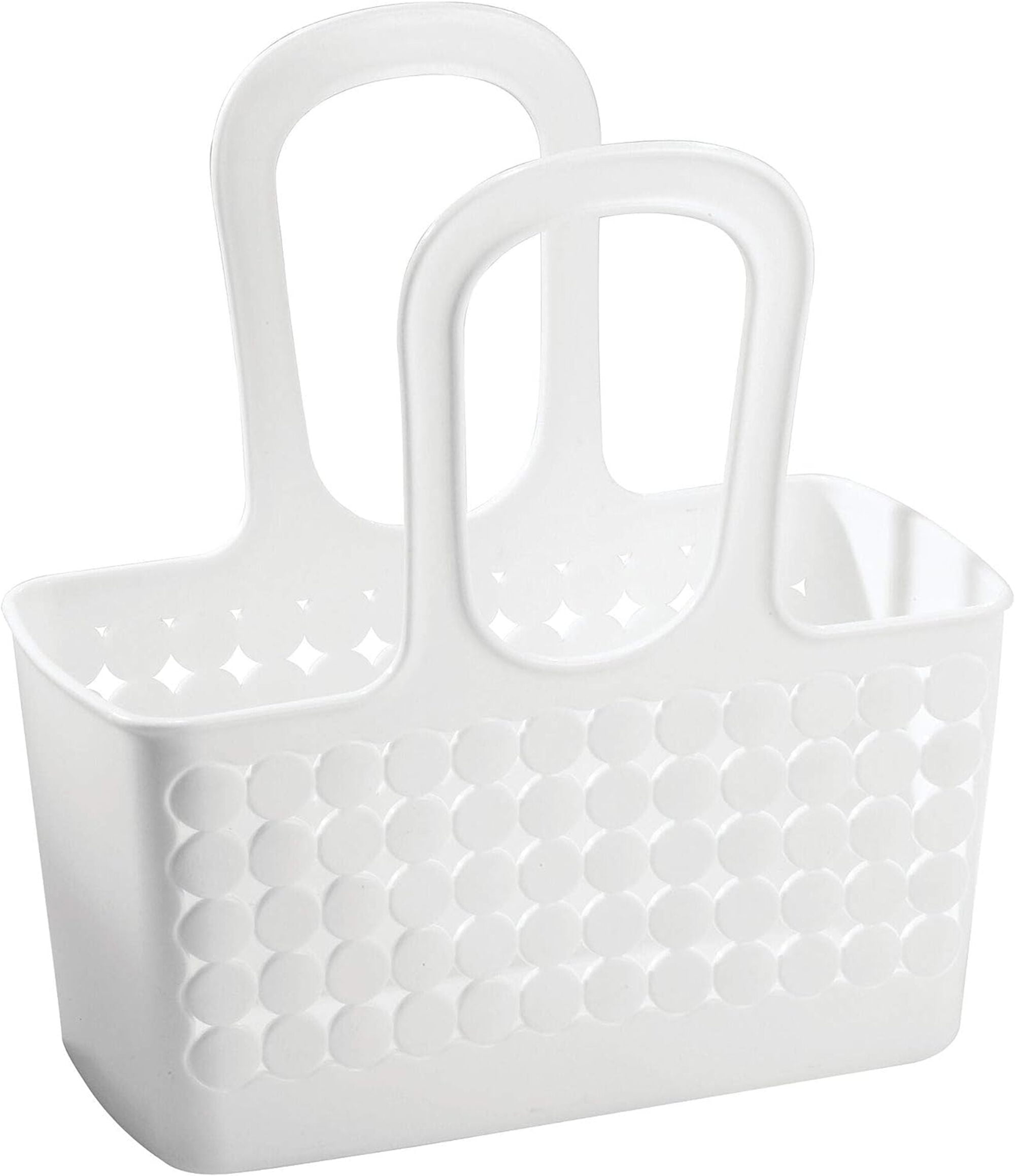 Interdesign Orbz Bathroom Shower Tote for Shampoo Cosmetics Beauty Products - Small White