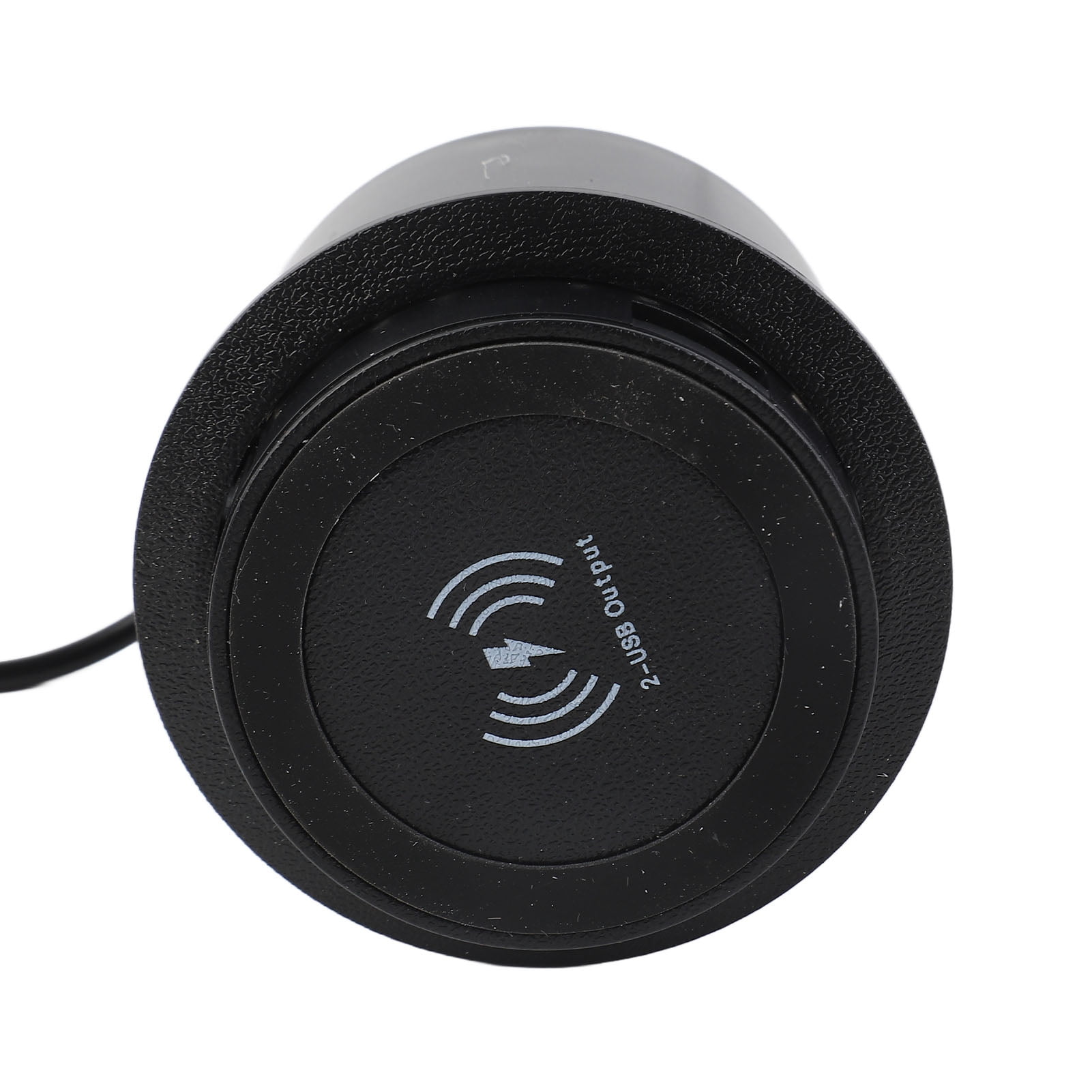 Desk Wireless Charger, Multifunctional Save Space Wireless Charger Dual USB Ports Over Temperature Protection ABS  for Cafe