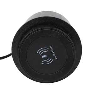 Chargeur de bureau sans fil, multifonctionnel Enregistrer Space Chargeur sans fil double USB Protection des ports contre la température ABS pour le café