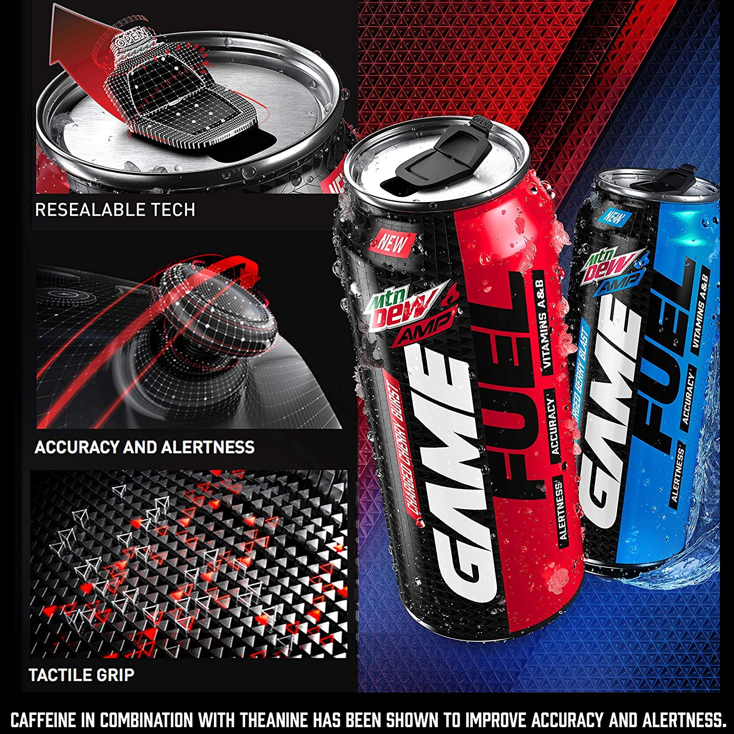 MTN DEW GAME FUEL, Charged Cherry Burst Energy Drink, 16 oz, 12 Pack Cans -  Walmart.com