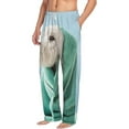 thumbnail image 2 of Easygdp Dog Wrapped in Towel Men's Pajama Pant, Sleep Elastic Waistband Lounge Pants - Large, 2 of 9